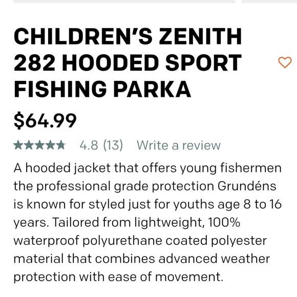 282 Hooded Sport Fishing Parka from Valdez Alaska Zenith M 8 - Picture 9 of 10